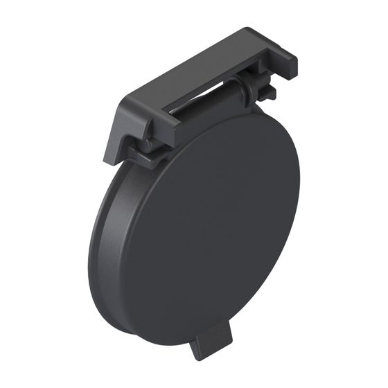 Kessel Rückschlagklappe mit Halterung, Kunststoff Schwarz DA 87mm, 680548