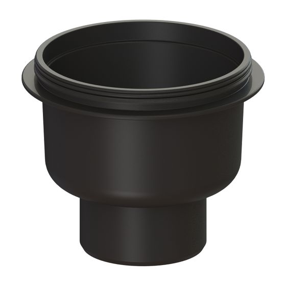 Kessel Ablaufkörper für Abdeckplatte für Geruchsverschluss 50mm, Schwarz, Durchmesser 145mm, 680795