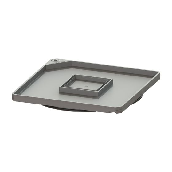 Kessel Abdeckplatte befliesbar mit Ablauffunktion, Kunststoff Silbergrau 367x367mm, 830054