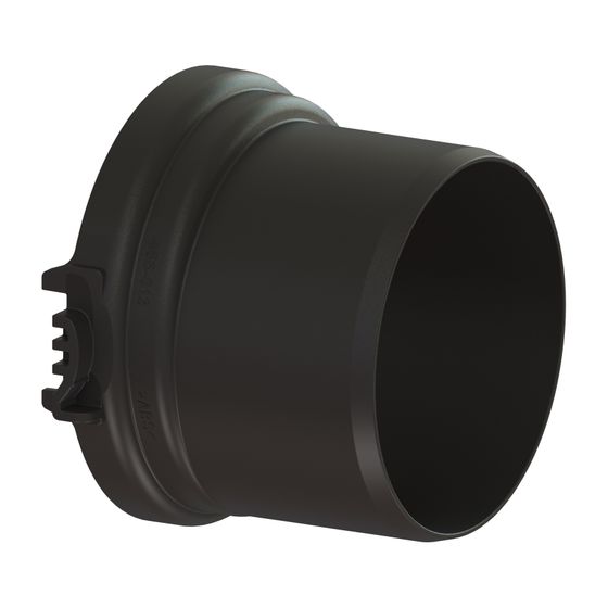 Kessel Spitzende für DN 100, Kunststoff Schwarz, 830100