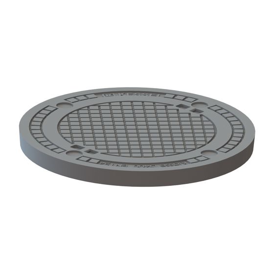 Kessel Abdeckplatte für Schachtsysteme, Klasse D, Grauguss mit Betonfüllung, 680mm, 680059