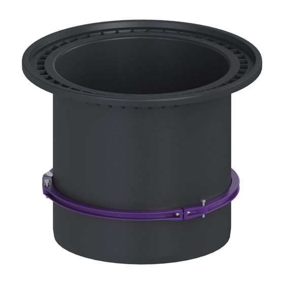 Kessel Aufsatzstück LW 600, 79-579mm, für Abdeckungen aus Betonguss, Kunststoff, Schwarz