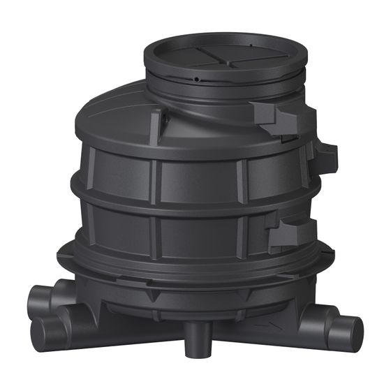 Kessel Standardschacht GT LW1000, 1.245mm, DN 150/200, 1 Zulauf rechts, Polyethylen