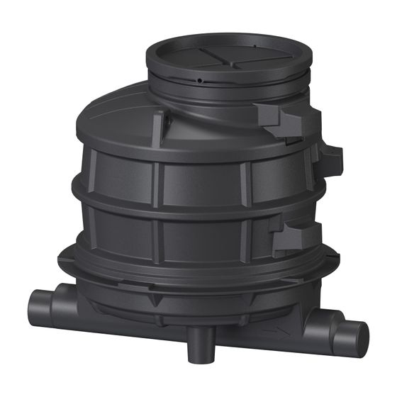 Kessel Standardschacht GT LW1000, 1.245mm, DN 150/200, 1 Zulauf links, Polyethylen