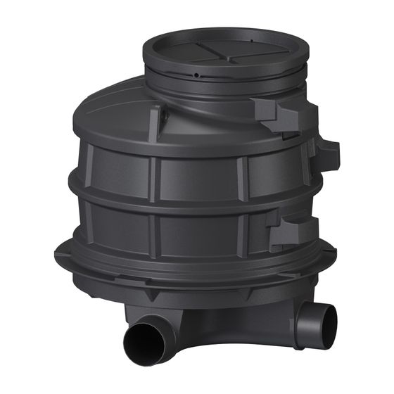 Kessel Standardschacht GT LW1000, 1.245mm, DN 200, Bogen 90 Grad rechts, Polyethylen
