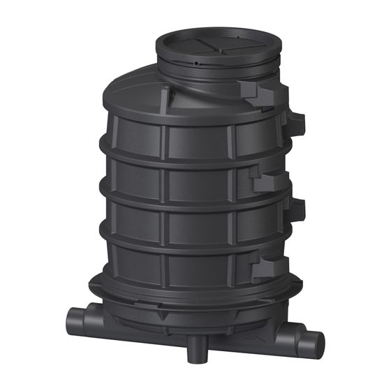 Kessel Standardschacht GT LW1000, 1.745mm, DN 150/200, 1 Zulauf links