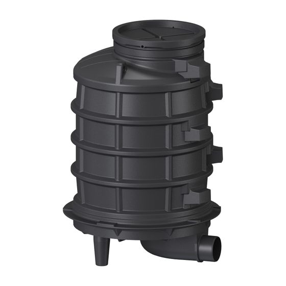 Kessel Standardschacht GT LW1000, 1.745mm, DN 200, 90 Grad links, Polyethylen