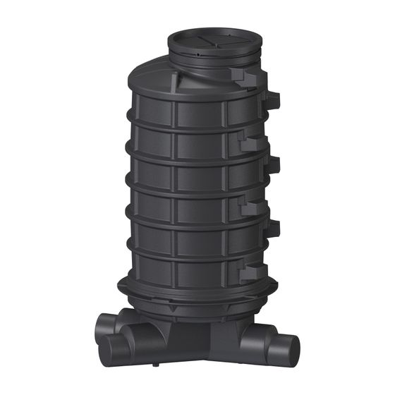 Kessel Standardschacht GT LW1000, 2.425mm, DN 250/300, 3 Zuläufe, Polyethylen