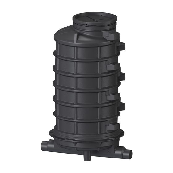 Kessel Standardschacht GT LW1000, DN 150/200, 1 Zulauf links, H 2.245mm, Polyethylen