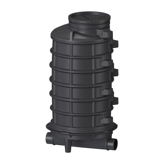 Kessel Standardschacht GT LW1000, 2.245mm, DN 150/200, 1 Zulauf, 90 Grad, links
