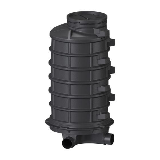 Kessel Standardschacht GT LW1000, DN 200, 90 Grad rechts, H 2.245mm, Polyethylen