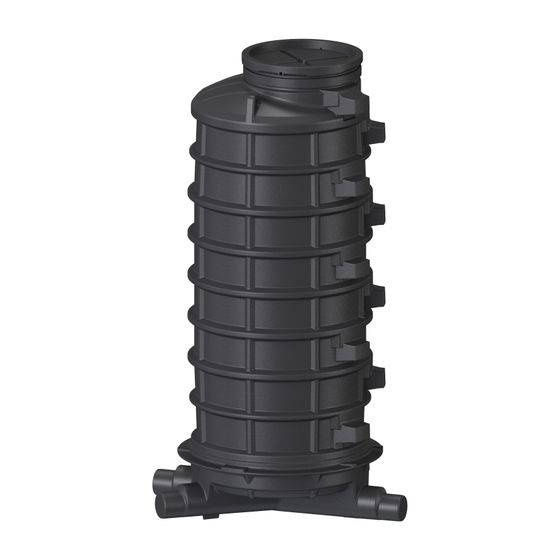 Kessel Standardschacht GT LW1000, 2.745mm, DN 150/200, 3 Zuläufe, Polyethylen