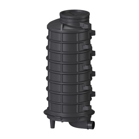 Kessel Standardschacht GT LW1000, DN 200, 2.745mm, links, Polyethylen