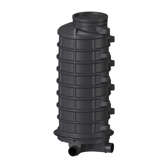 Kessel Standardschacht GT LW1000, DN 200, 2.745mm, rechts, Polyethylen