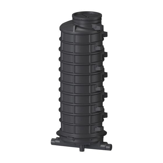 Kessel Standardschacht GT LW1000, DN 150/200 1 Zulauf links H 3.245mm, Polyethylen
