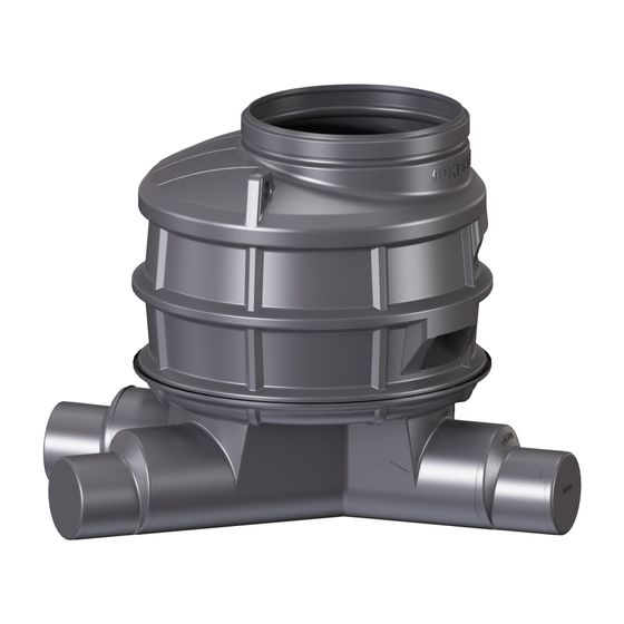Kessel Standardschacht GT LW1000, 1.250mm, DN 250/300, 3 Zuläufe, Polyethylen
