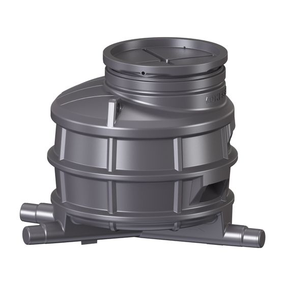 Kessel Standardschacht GT LW1000, 1.040mm, DN 100/125, 3 Zuläufe