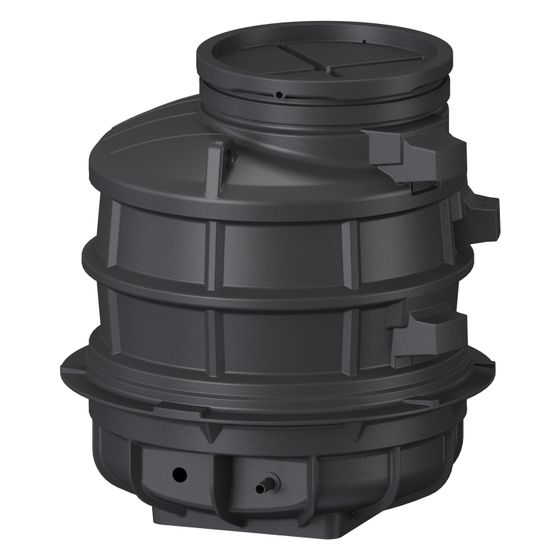 Kessel Standardschacht GT LW1000, 1.070mm, DN 150/200, 1 Zulauf links 90 Grad, Polyethylen, 881050