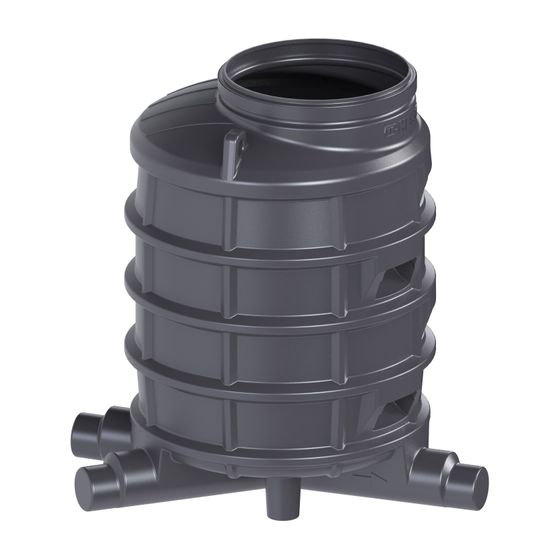 Kessel Standardschacht GT LW1000, 1.570mm, DN 150/200, 1 Zulauf, 45 Grad, Polyethylen