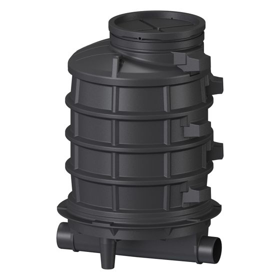 Kessel Standardschacht LW 1000, 1.570mm, DN 150/200, 1 Zulauf links 90 Grad, Polyethylen, 881550