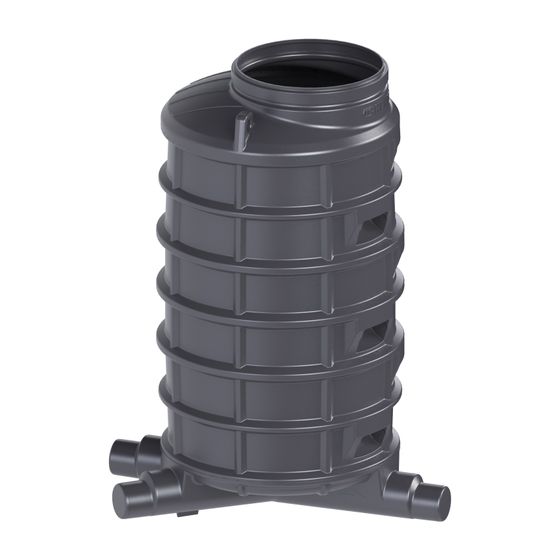 Kessel Standardschacht GT LW1000, 2.070mm, DN 150/200, 3 Zuläufe, Polyethylen