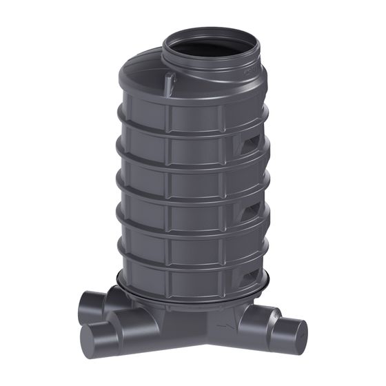 Kessel Standardschacht GT LW1000, 2.250mm, DN 250/300, 3 Zuläufe, Polyethylen