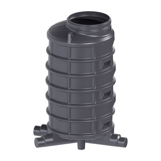 Kessel Standardschacht GT LW1000, 2.070mm, DN 150/200, 1 Zulauf rechts, 45 Grad