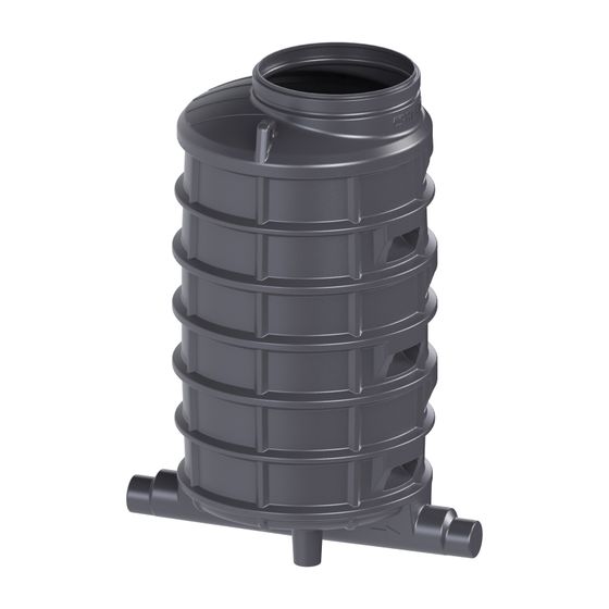 Kessel Standardschacht GT LW1000, 2.070mm, DN 150/200, 1 Zulauf links, 45 Grad