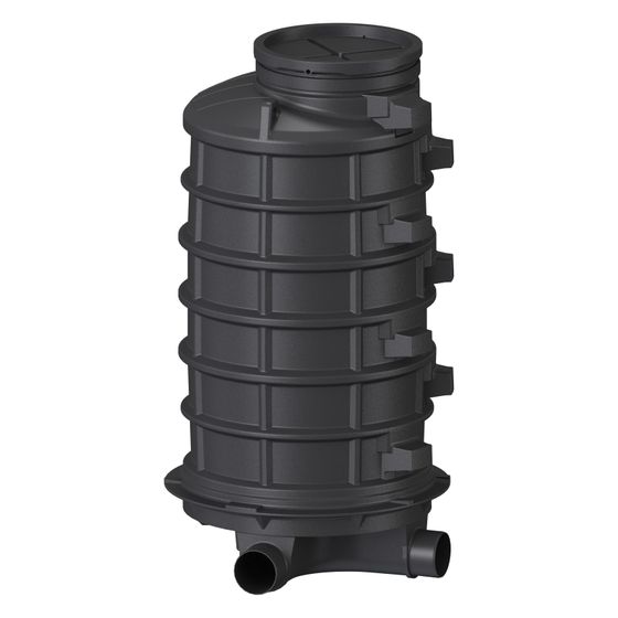 Kessel Standardschacht GT LW1000, 2.070mm, DN 200, 90 Grad rechts