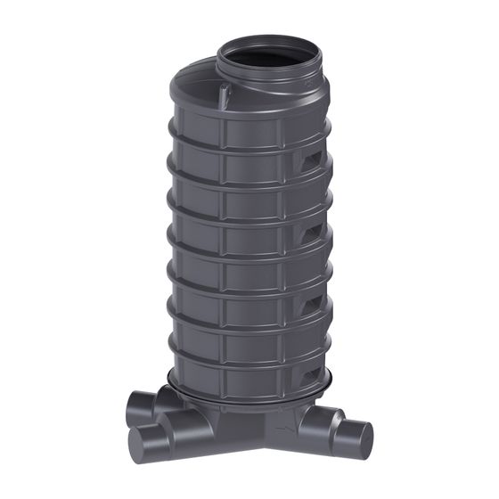 Kessel Standardschacht GT LW1000, 2.750mm, DN 250/300, 3 Zuläufe, Polyethylen