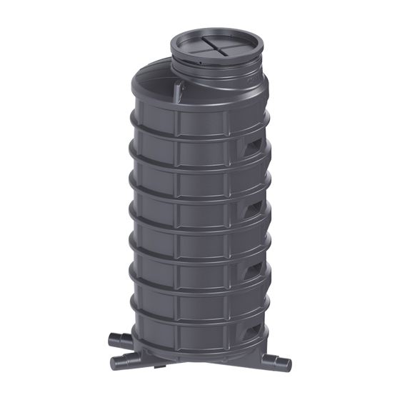 Kessel Standardschacht GT LW1000, 2.540mm, DN 100/125, 3 Zuläufe