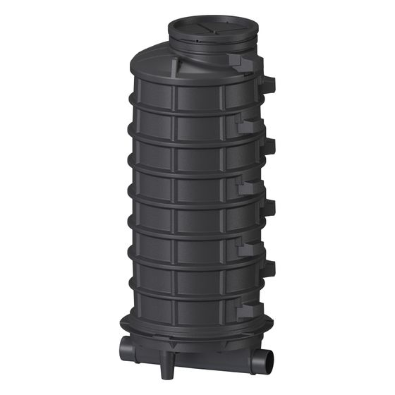 Kessel Standardschacht GT LW1000, H 2.570mm, DN 150/200, 1 Zulauf links 90 Grad