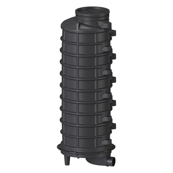 Kessel Standardschacht GT LW1000, DN 200, 3.070mm, 90 Grad links
