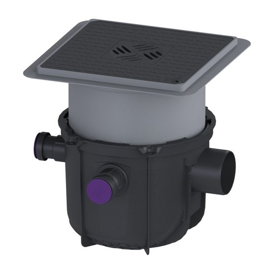 Kessel Rohbaukit Pumpfix S Underfloor DN 100, 330-460mm, Kunststoff, Schwarz