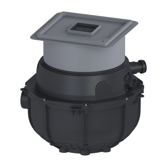 Kessel Rohbaukit Aqualift S Underfloor, 490-620mm, PE, Schwarz