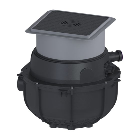 Kessel Rohbaukit Aqualift M GTF 1200 Mono, 490-620mm, PE, Schwarz