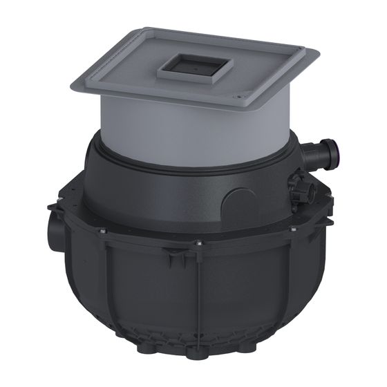 Kessel Rohbaukit Aqualift M Underfloor, 490-620mm, PE, Schwarz
