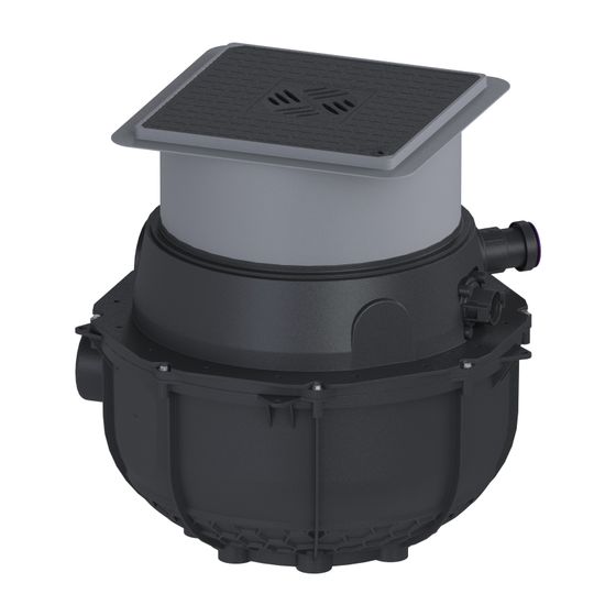 Kessel Rohbaukit Aqualift S GTF 500 Duo, 490-620mm, DN 100, PE, Schwarz