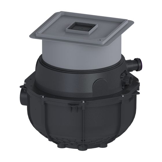 Kessel Rohbaukit Aqualift M Underfloor, 490-620mm, DN 100, PE, Schwarz