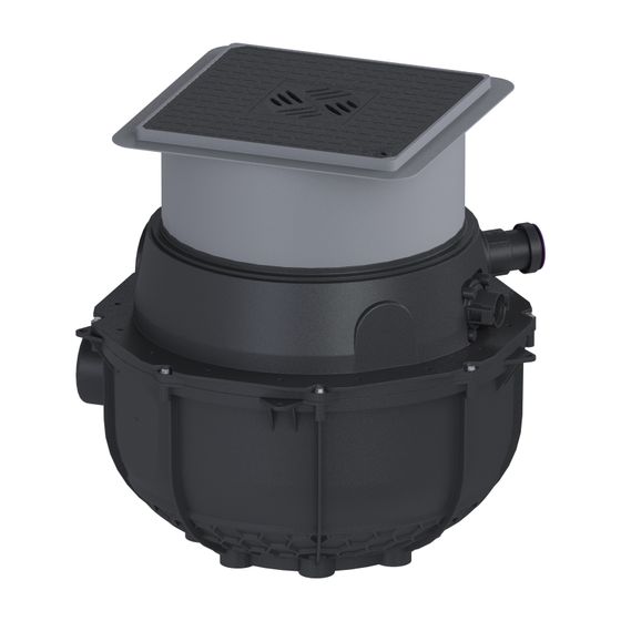 Kessel Rohbaukit Aqualift M, 490-620mm, PE, Schwarz