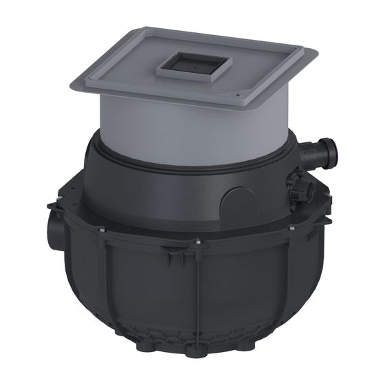 Kessel Rohbaukit Aqualift M Underfloor GTF 1200 Duo, 490-620mm, 65L, Schwarz