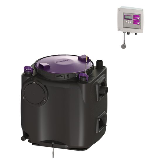 Kessel Hebeanlage Aqualift 100 Tronic GTF 600, 120L, max. Förderhöhe 8m, Kunststoff, Schwarz