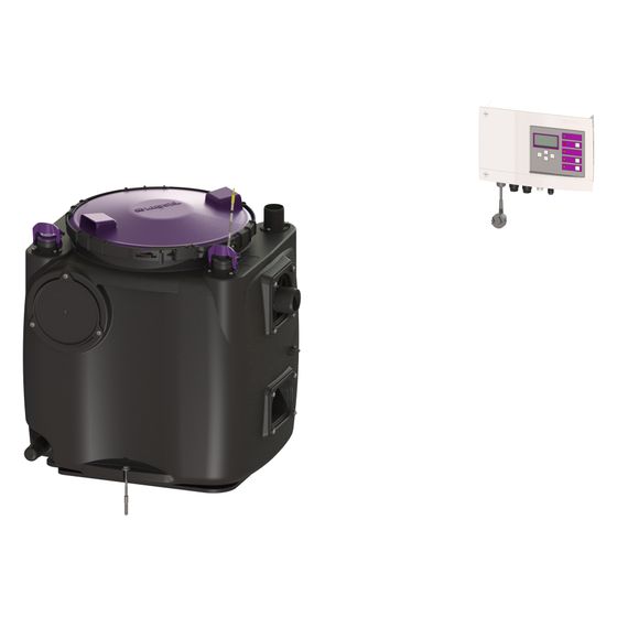 Kessel Hebeanlage Aqualift 100 Duo GTF 600, 12m3/h 8m 230V, max. Förderhöhe 8m, Kunststoff, Schwarz