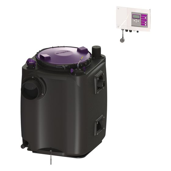 Kessel Hebeanlage Aqualift 200 Duo GTF 1250 resistent, 20m3/h, max. Förderhöhe 11m, Kunststoff, Schwarz