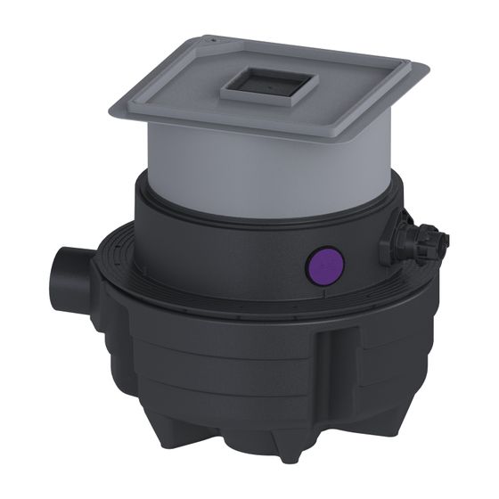Kessel Rohbaukit Aqualift F Duo, 490-600mm, Kunststoff, Schwarz