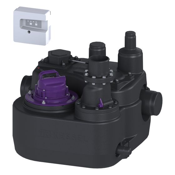 Kessel Hebeanlage Aqualift L Mono SPF 1700-S3, 230V, max. Förderhöhe 12m, Kunststoff, Schwarz