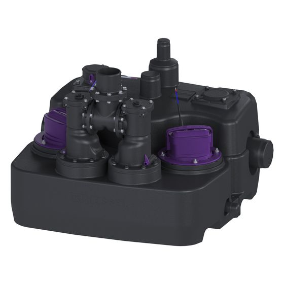 Kessel Hebeanlage Aqualift L Duo SPF 2900-S3, 400V, max. Förderhöhe 14m, Kunststoff, Schwarz