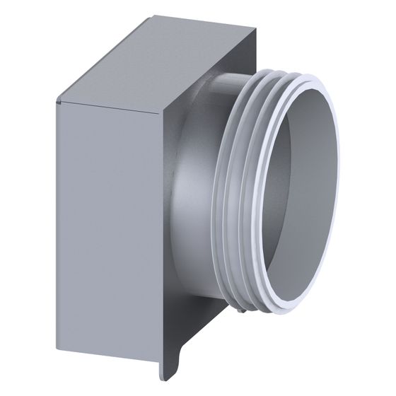 Kessel Geruchsverschluss für System 185, Sperrwasserhöhe 70mm, waagerecht, V2A, 55164