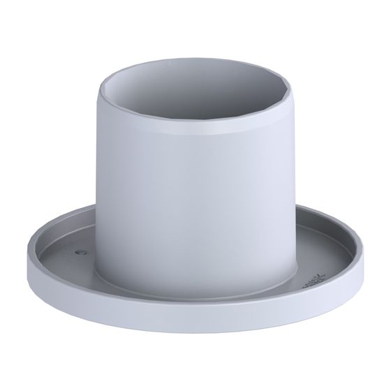 Kessel Abdeckung Zulauf für Minilift L, DN 50 Kunststoff, Silbergrau, 681079