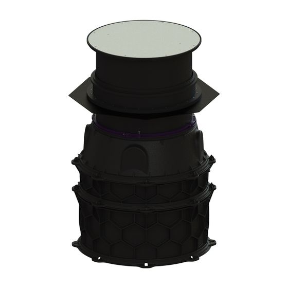 Kessel Schachtmodul LW 1000, 1.388-1.637mm, K 3, PE-HD, Schwarz
